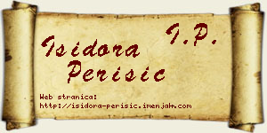 Isidora Perišić vizit kartica